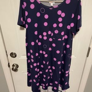 Navy and Purple Polka Dot Carly